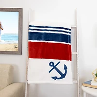 Anchor Striped Throw