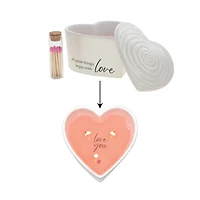 Heart Shaped Soy Wax Vanilla Candle
