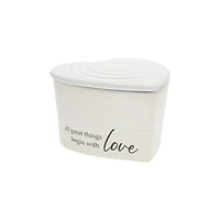 Heart Shaped Soy Wax Vanilla Candle