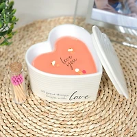 Heart Shaped Soy Wax Vanilla Candle