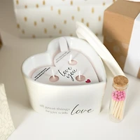 Heart Shaped Soy Wax Vanilla Candle