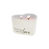 Heart Shaped Soy Wax Vanilla Candle