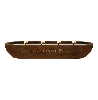 No Place Like Home Soy Wax Wood Vessel Candle