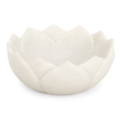 Faux Marble Lotus Decorative Bowl