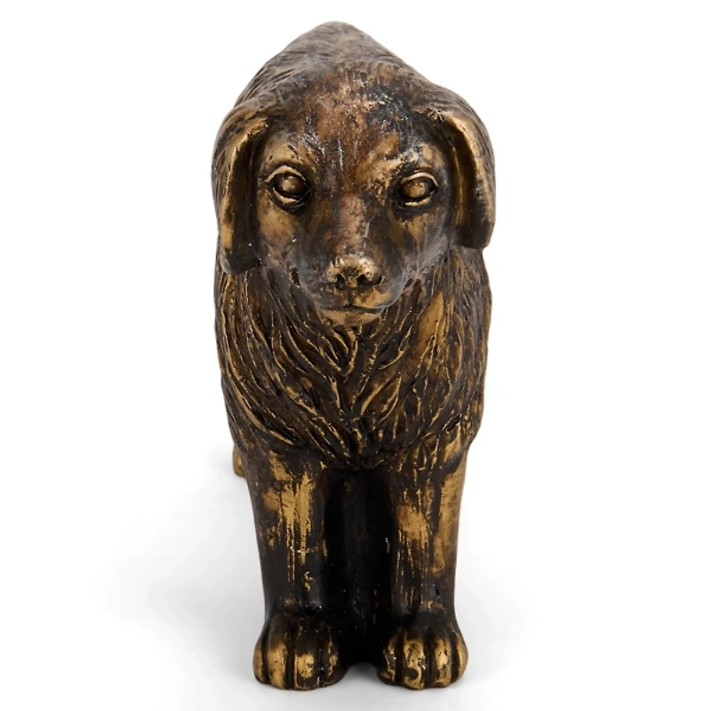Antique Gold Dog Figurine