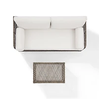 Gray Wicker 2-pc. Outdoor Sofa Set