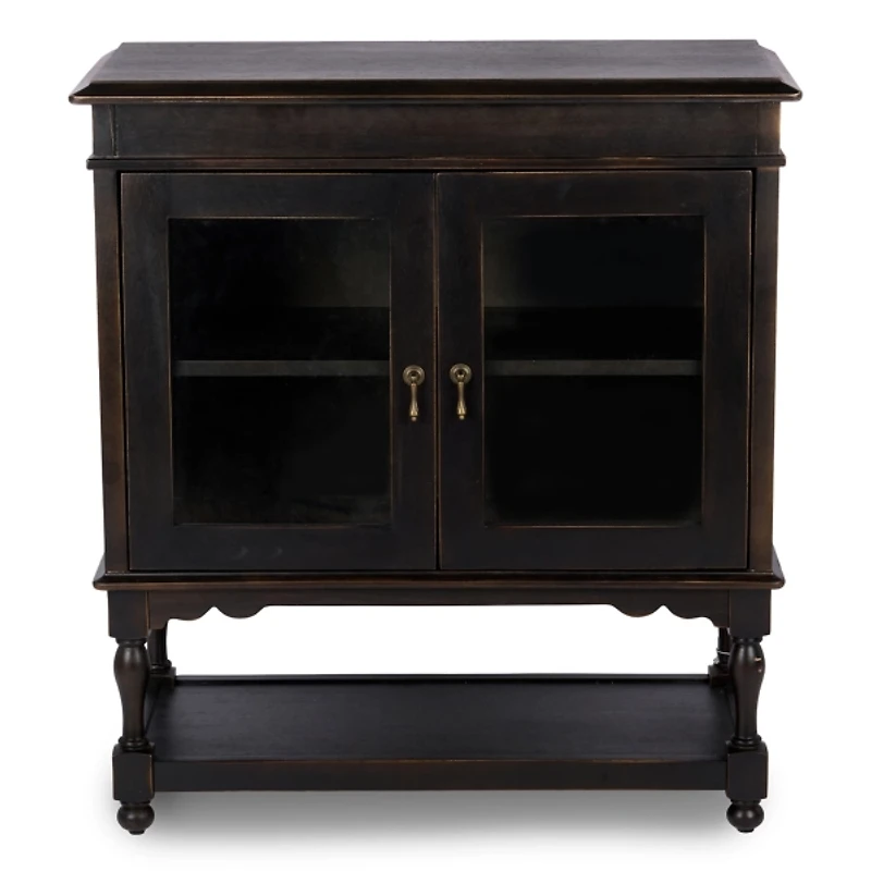 Espresso Wood 2-Door Dain Cabinet