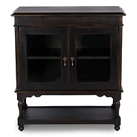 Espresso Wood 2-Door Dain Cabinet