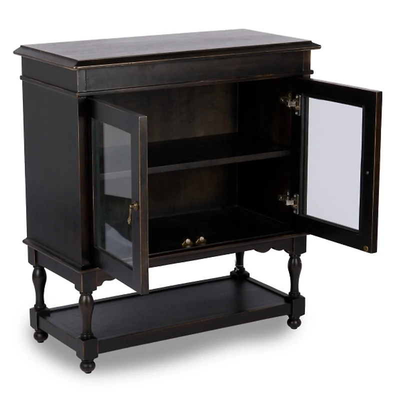 Espresso Wood 2-Door Dain Cabinet