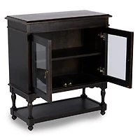 Espresso Wood 2-Door Dain Cabinet