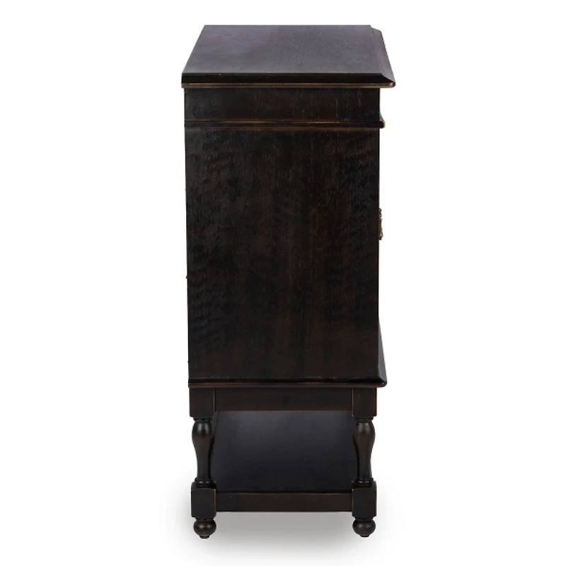Espresso Wood 2-Door Dain Cabinet