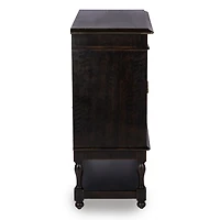 Espresso Wood 2-Door Dain Cabinet