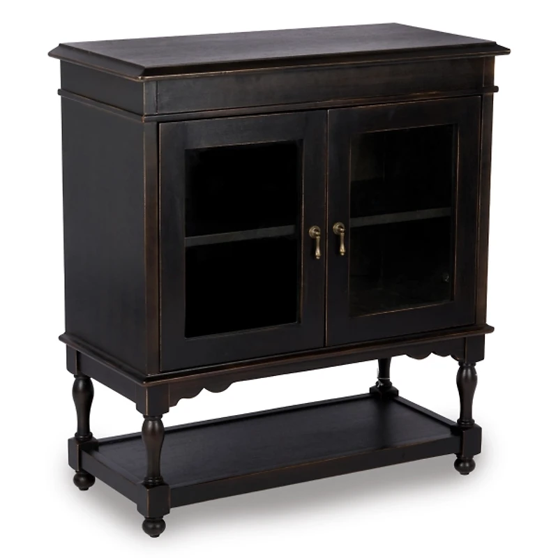 Espresso Wood 2-Door Dain Cabinet