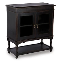 Espresso Wood 2-Door Dain Cabinet