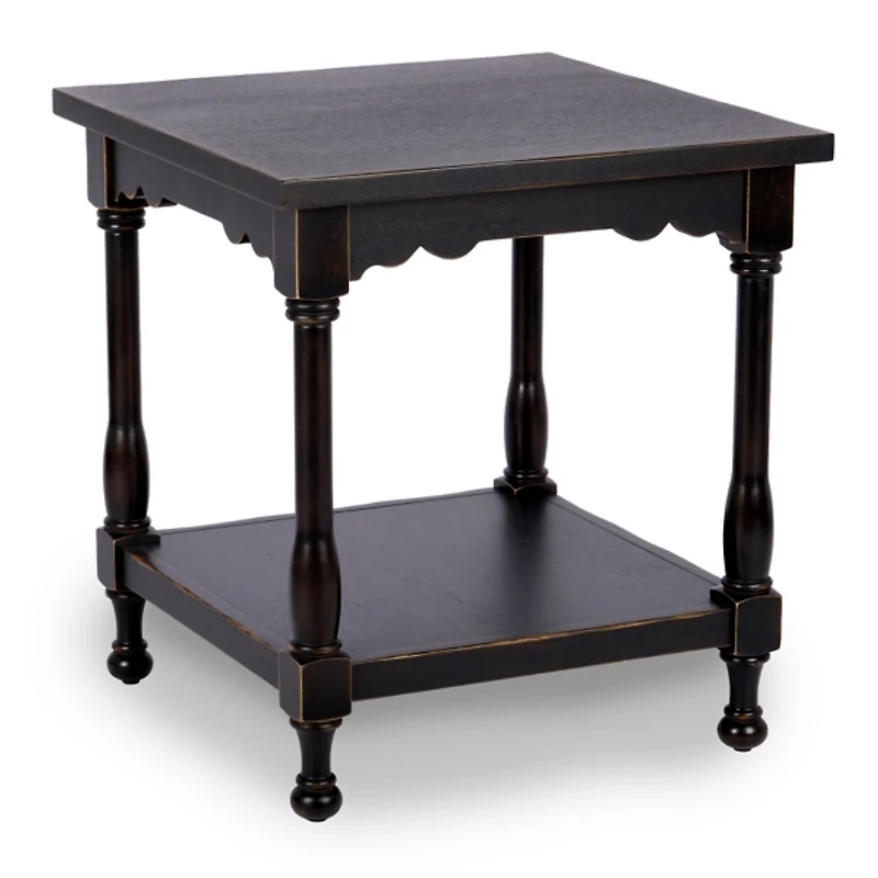 Espresso Wood Square Dain End Table
