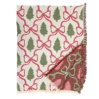 Jacquard Trees and Bows Throw