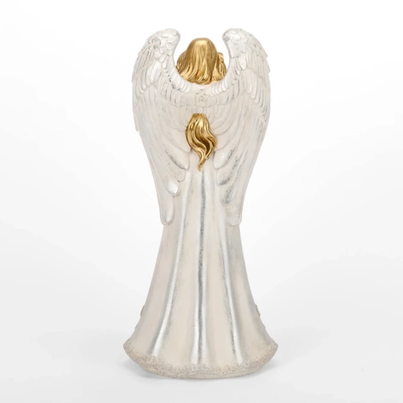 Silver Praying Angel Figurine