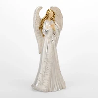 Silver Praying Angel Figurine