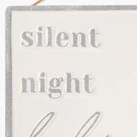 Silent Night Metal Wall Plaque