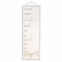 Silent Night Metal Wall Plaque