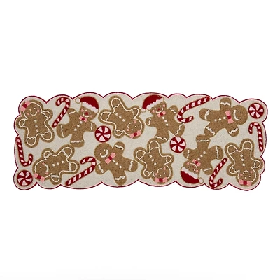 Beaded Gingerbread Christmas Table Runner