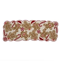 Beaded Gingerbread Christmas Table Runner