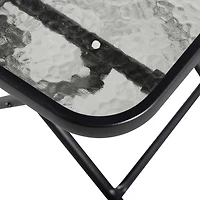 Teal Upholstered 3-pc. Outdoor Conversation Set