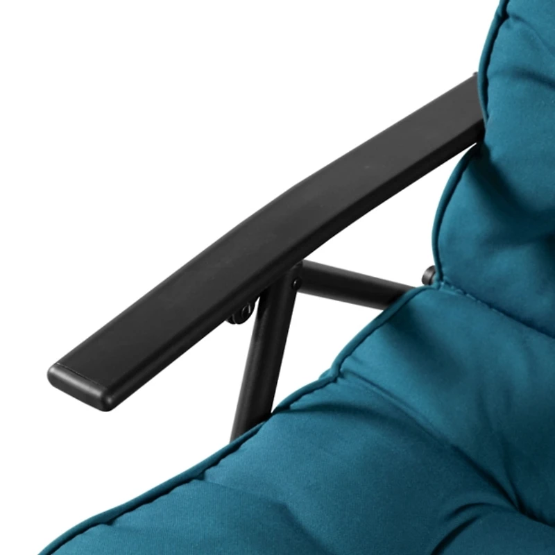 Teal Upholstered 3-pc. Outdoor Conversation Set