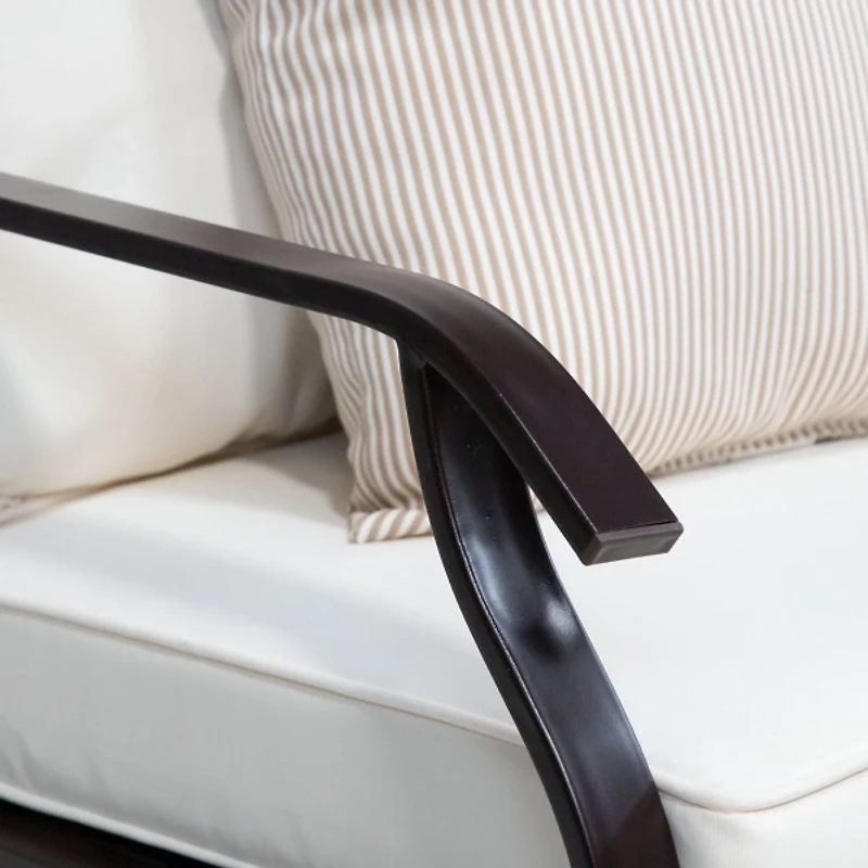 Beige Upholstered 4-pc. Patio Furniture Set