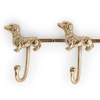 Gold Dachshund Wall Hooks