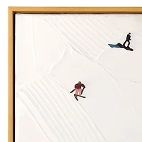 Stucco Snow Days Framed Canvas Art