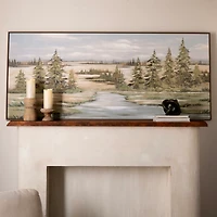 Whispering Pines Framed Canvas Art Print