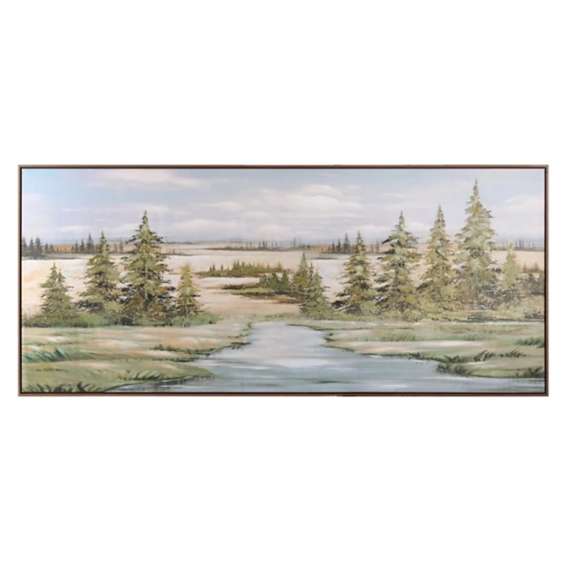 Whispering Pines Framed Canvas Art Print