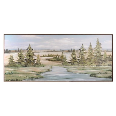 Whispering Pines Framed Canvas Art Print