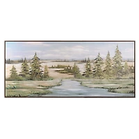 Whispering Pines Framed Canvas Art Print