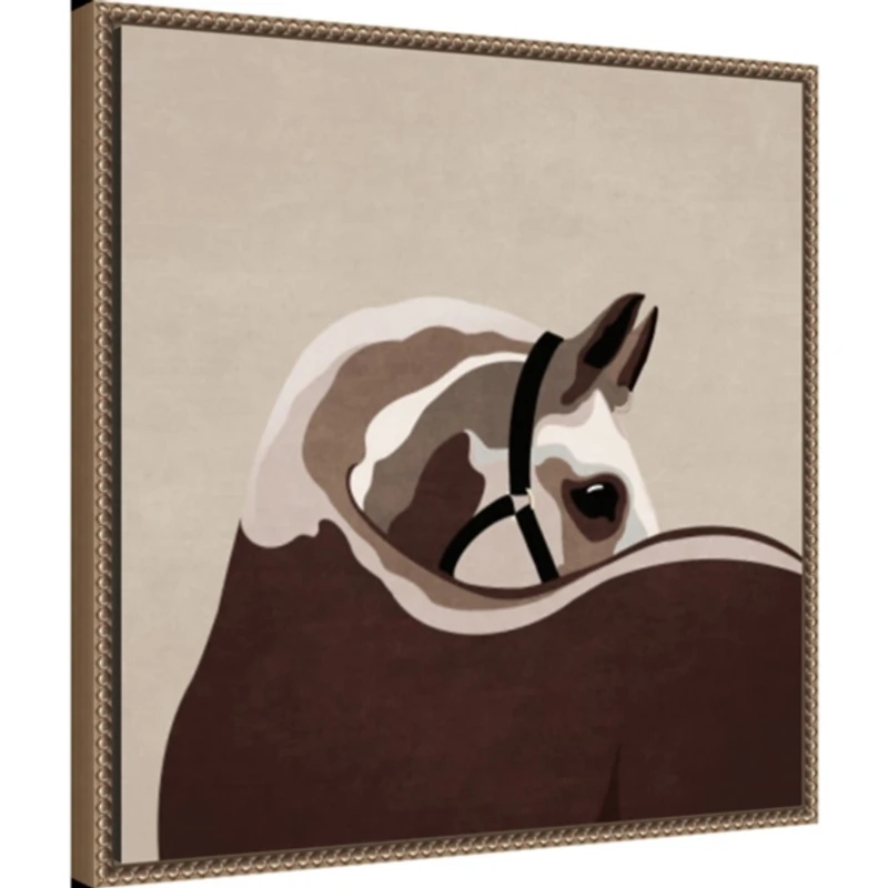Boho Western Horse Framed Canvas Art Print