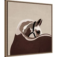 Boho Western Horse Framed Canvas Art Print