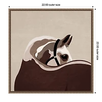 Boho Western Horse Framed Canvas Art Print