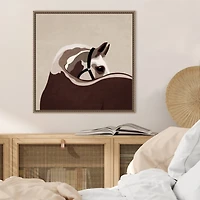 Boho Western Horse Framed Canvas Art Print