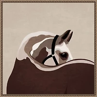 Boho Western Horse Framed Canvas Art Print