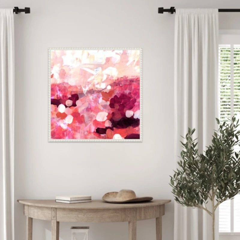 Pink Balloons Framed Canvas Art Print