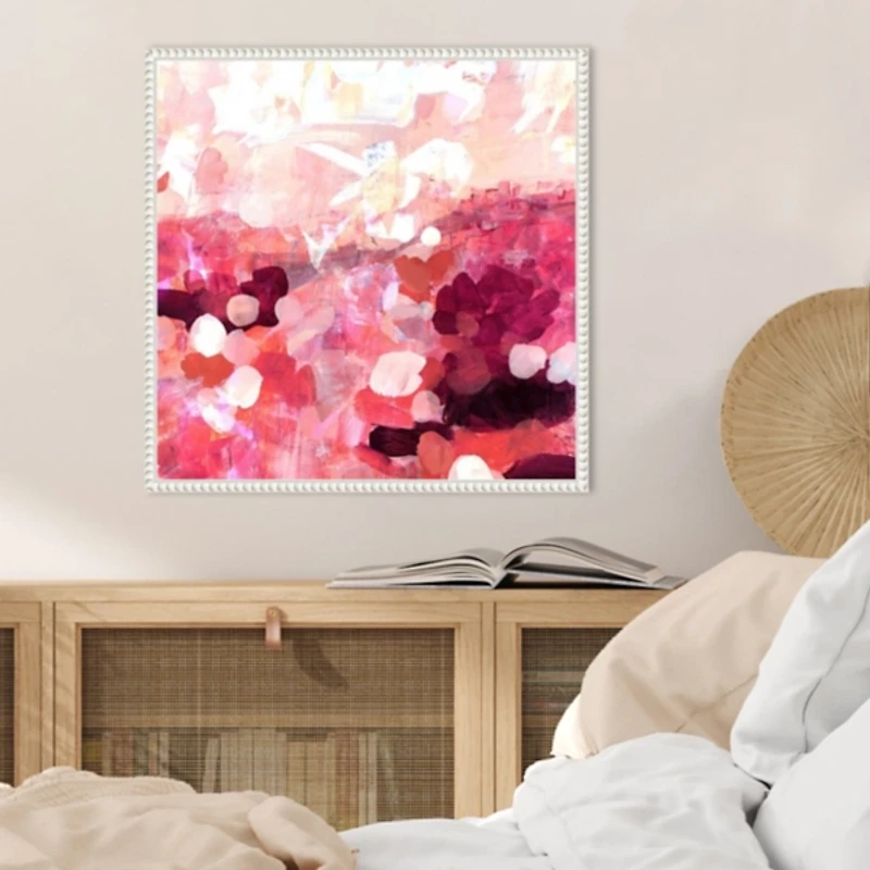 Pink Balloons Framed Canvas Art Print