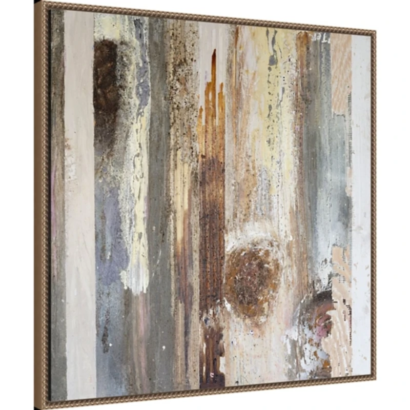 Textured Grain V Framed Canvas Art Print