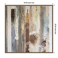 Textured Grain V Framed Canvas Art Print