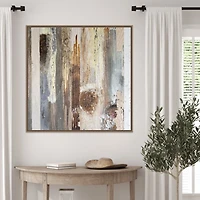 Textured Grain V Framed Canvas Art Print