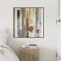 Textured Grain V Framed Canvas Art Print