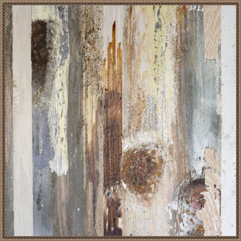 Textured Grain V Framed Canvas Art Print