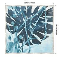 Water Palms I Framed Canvas Art Print