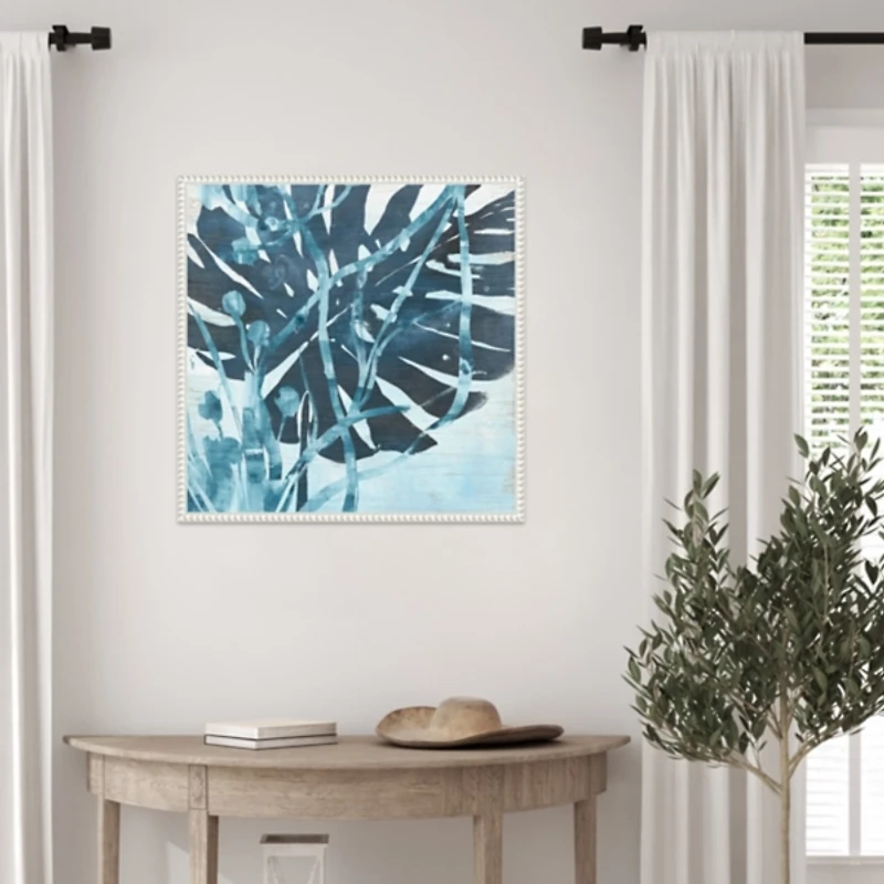 Water Palms I Framed Canvas Art Print