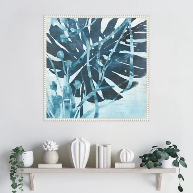 Water Palms I Framed Canvas Art Print
